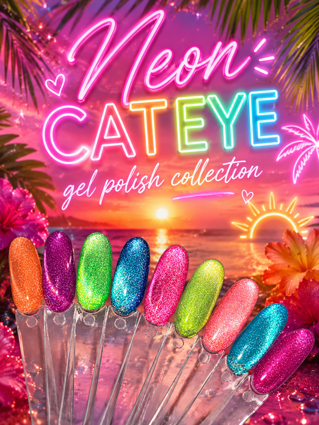 Neon Cateye Gel Polish Collection