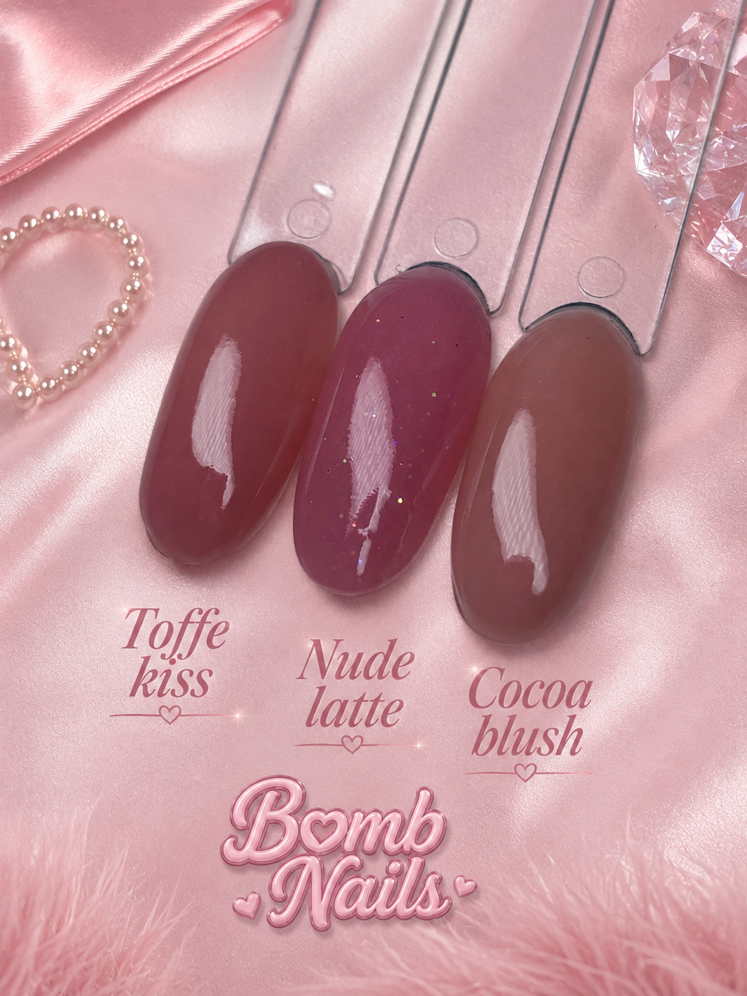 2oz Trio Nude latte, Toffee kiss, cocoa blush