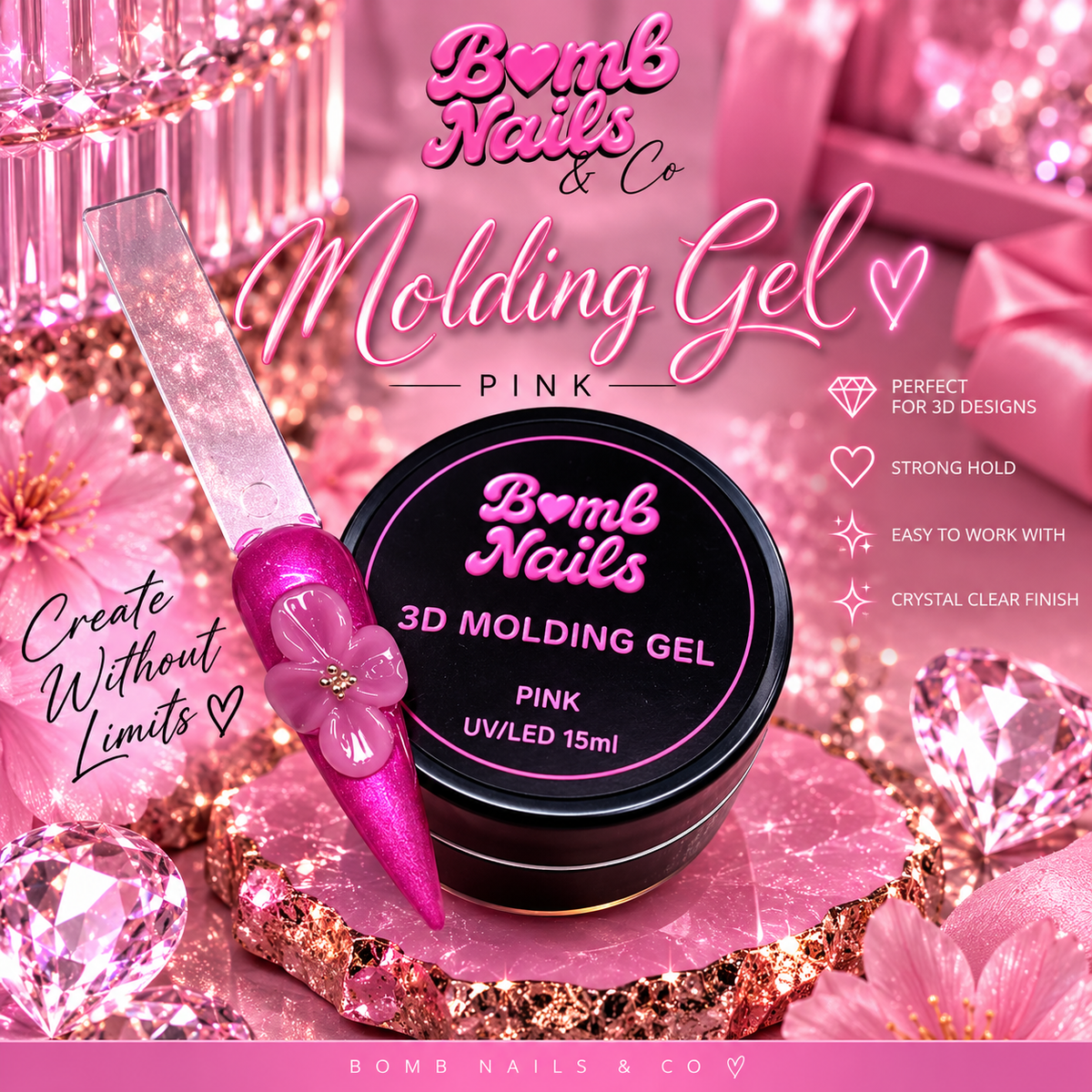 Pink 3D Molding Gel