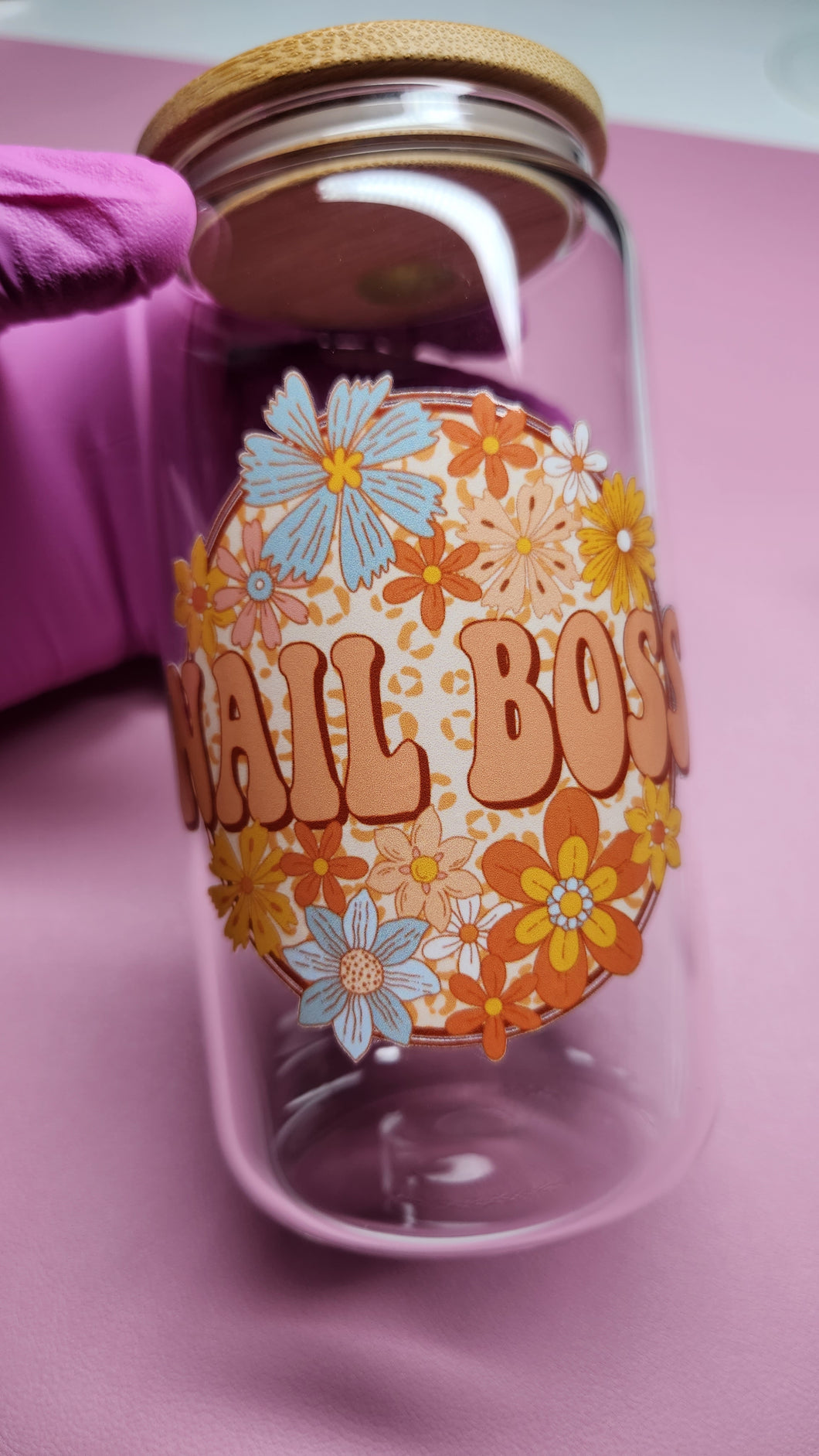 Nail Boss Glass Cup